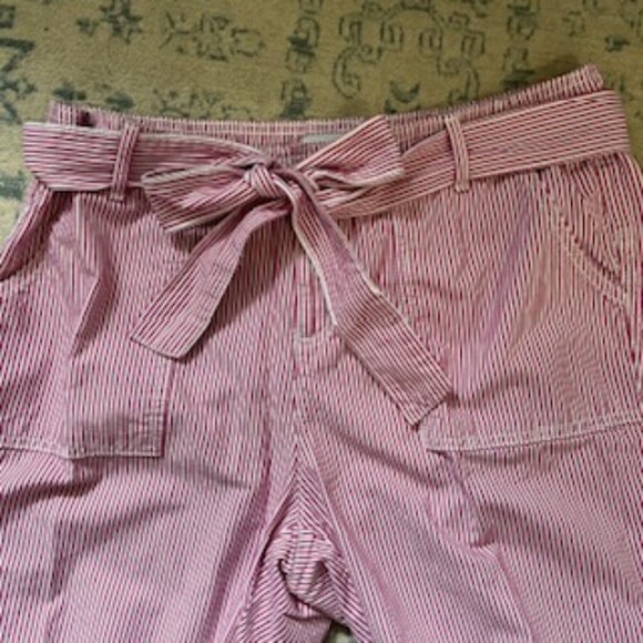 Liz Claiborne Pink Striped Cropped Pants - Picture 8 of 8